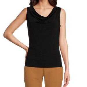 Calvin Klein Black Sleeveless Cowl Neck Tank Top
